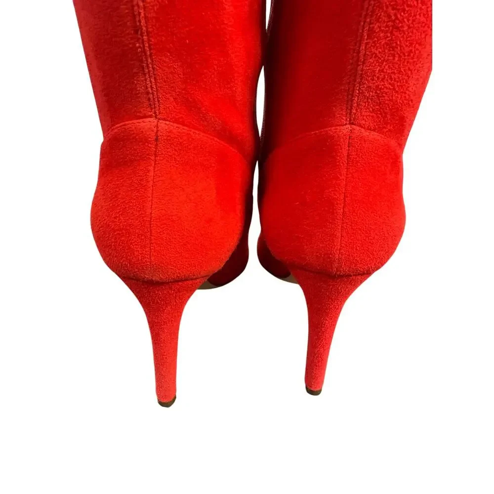 Sergio Rossi Over The Knee Boots Suede Italy Mob Wife Cowgirl Western 6